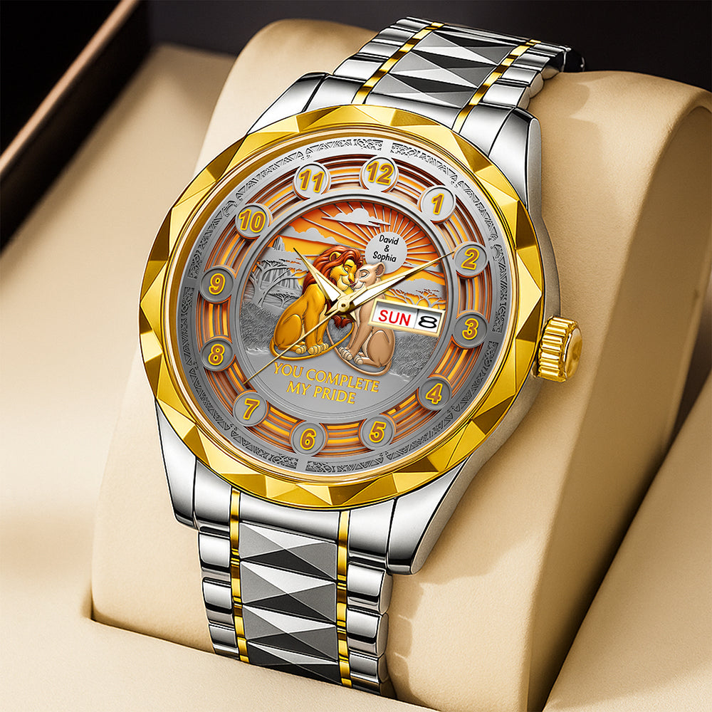 Love & Pride Men's Stainless Steel Watch – Personalized Gift for Him 02ohqn260725-Homacus