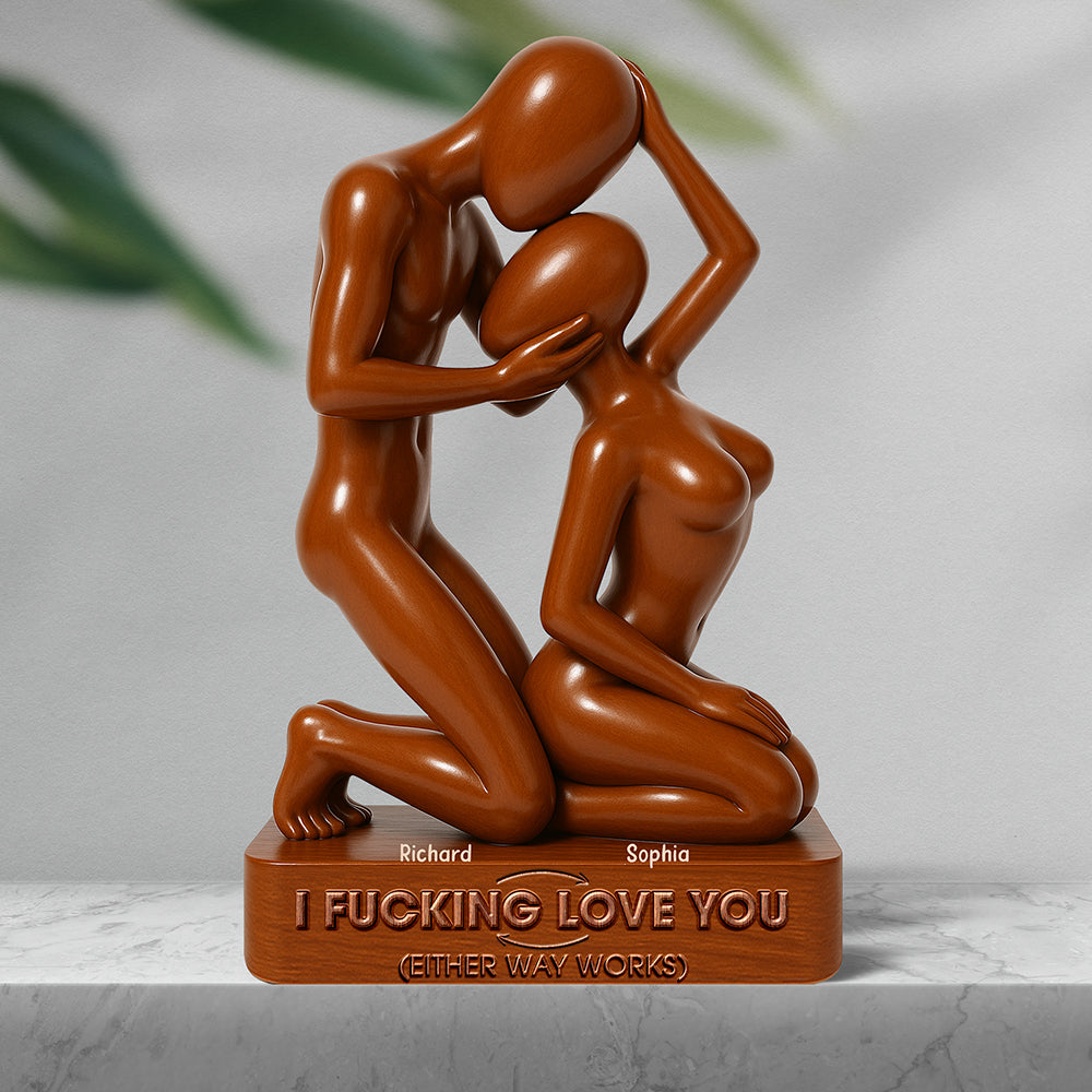 Funny Couple Acrylic Plaque Personalized Gifts For Couple 02OHQN230525-Homacus