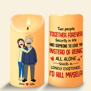 Personalized Gifts For Couple LED Candle 04xqtn241224hg Two People Together Forever-Homacus