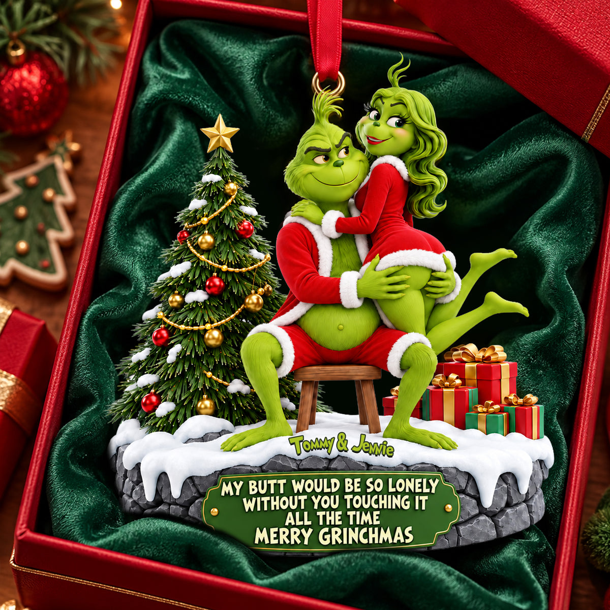 Playful Couple Acrylic Ornament - Personalized Christmas Gifts For Couples 02OHLU151026-Homacus