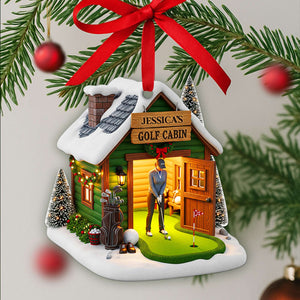 Golf Cabin Christmas Ornament - Personalized Gift For Golfers 05OHLU140825-Homacus