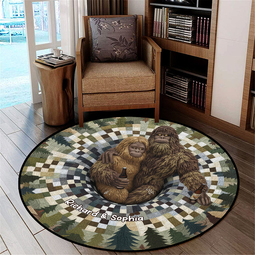 Cozy Forest Escape Round Mat – Personalized Gifts For Couple 04NAQN081025-Homacus