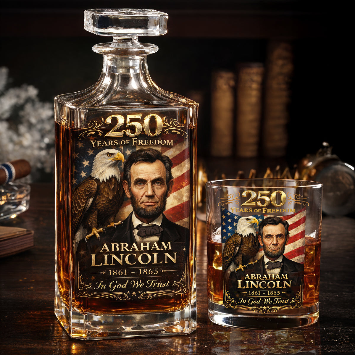 250th Anniversary Decanter Set - Personalized Gifts For Drinking Lovers 04huqn240226-Homacus
