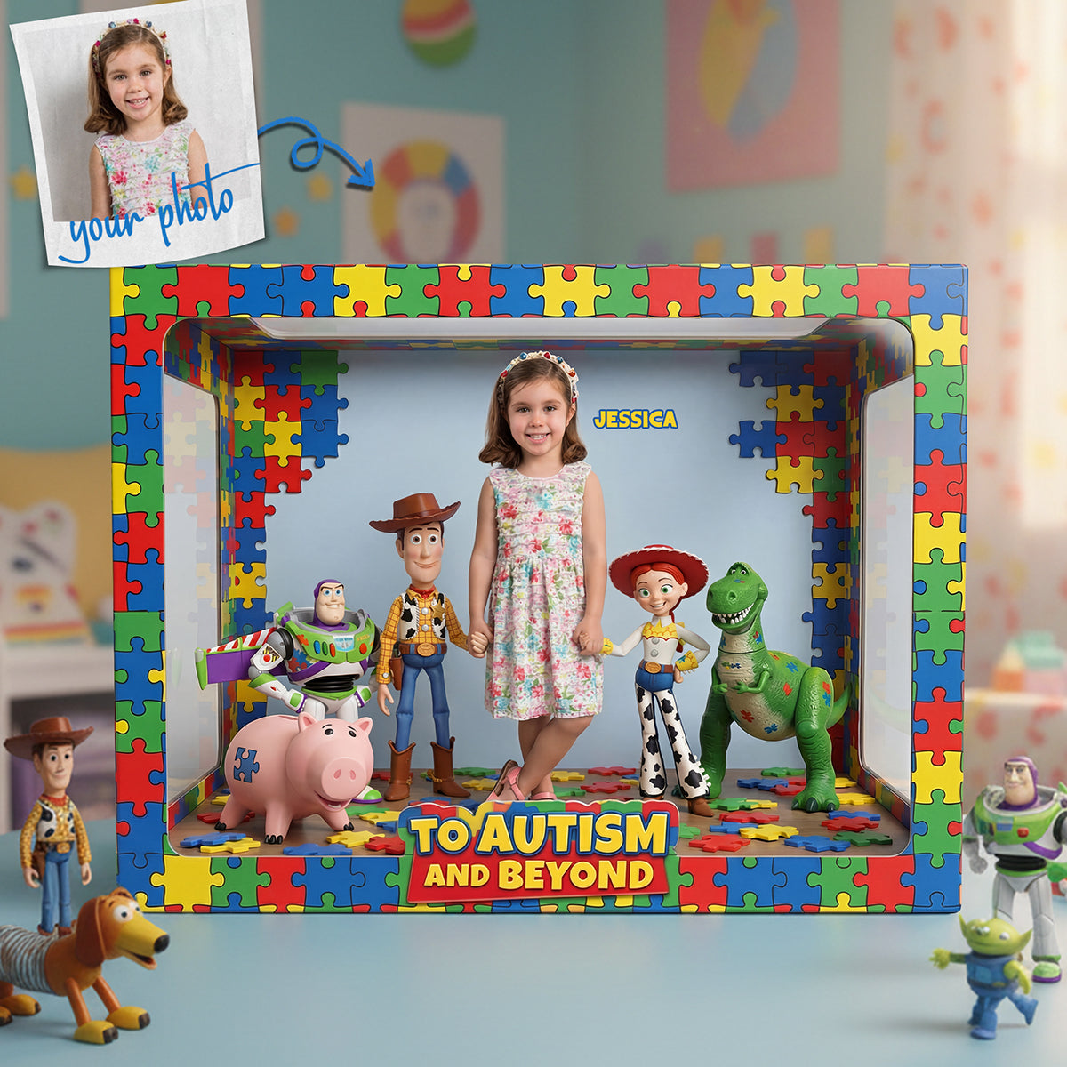 Lovely Autism Kids Acrylic Plaque - Custom Photo Gifts For Autism Awareness 03nata260326-Homacus