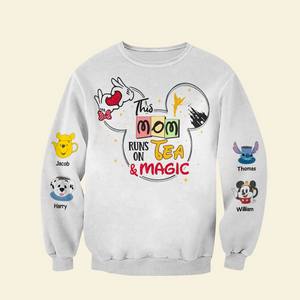 Personalized Gifts For Mom 3D Shirt 02ohpu200325 Mom Runs On Tea & Magic-Homacus