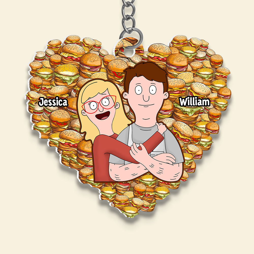 Personalized Gifts For Couple Keychain 02ACDT130225HG-Homacus