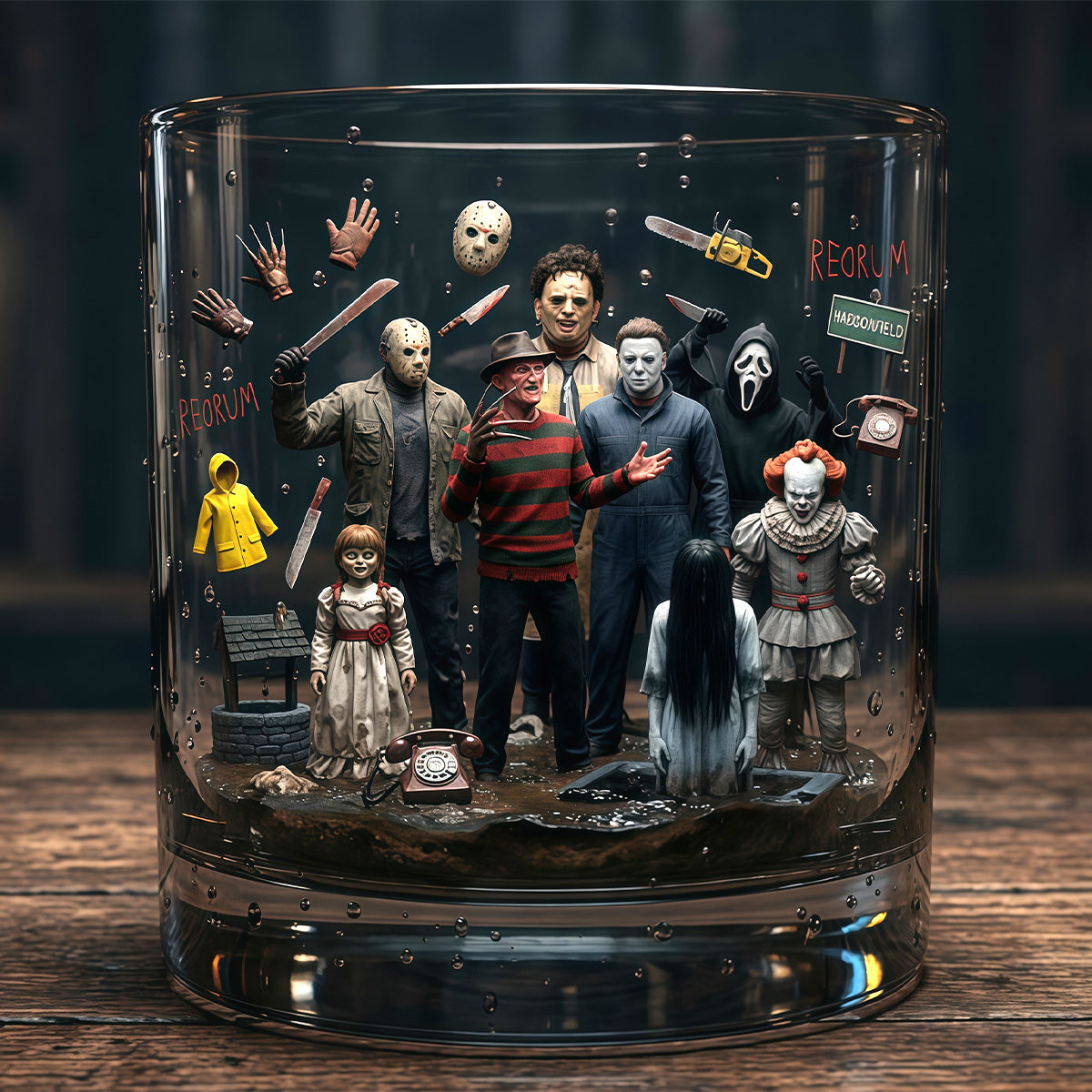 Scary Villain Drinking Glass - Personalized Gifts For Horror Lovers 04ohtn110326-Homacus