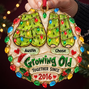 Old Furry Naughty Couple Ornament - Personalized Christmas Gifts For Couples 05nadt191026-Homacus