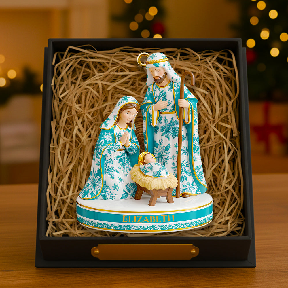 Toile de Jouy Nativity Christmas Ornament – Personalized Gifts for Believers 02PGDT021025-Homacus