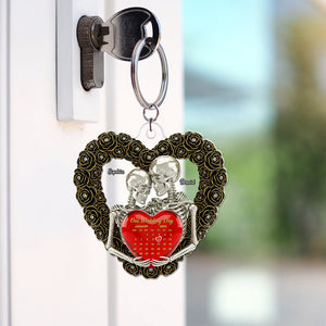 Skull Couple Keychain - Personalized Gifts For Couple 04ohqn260625-Homacus