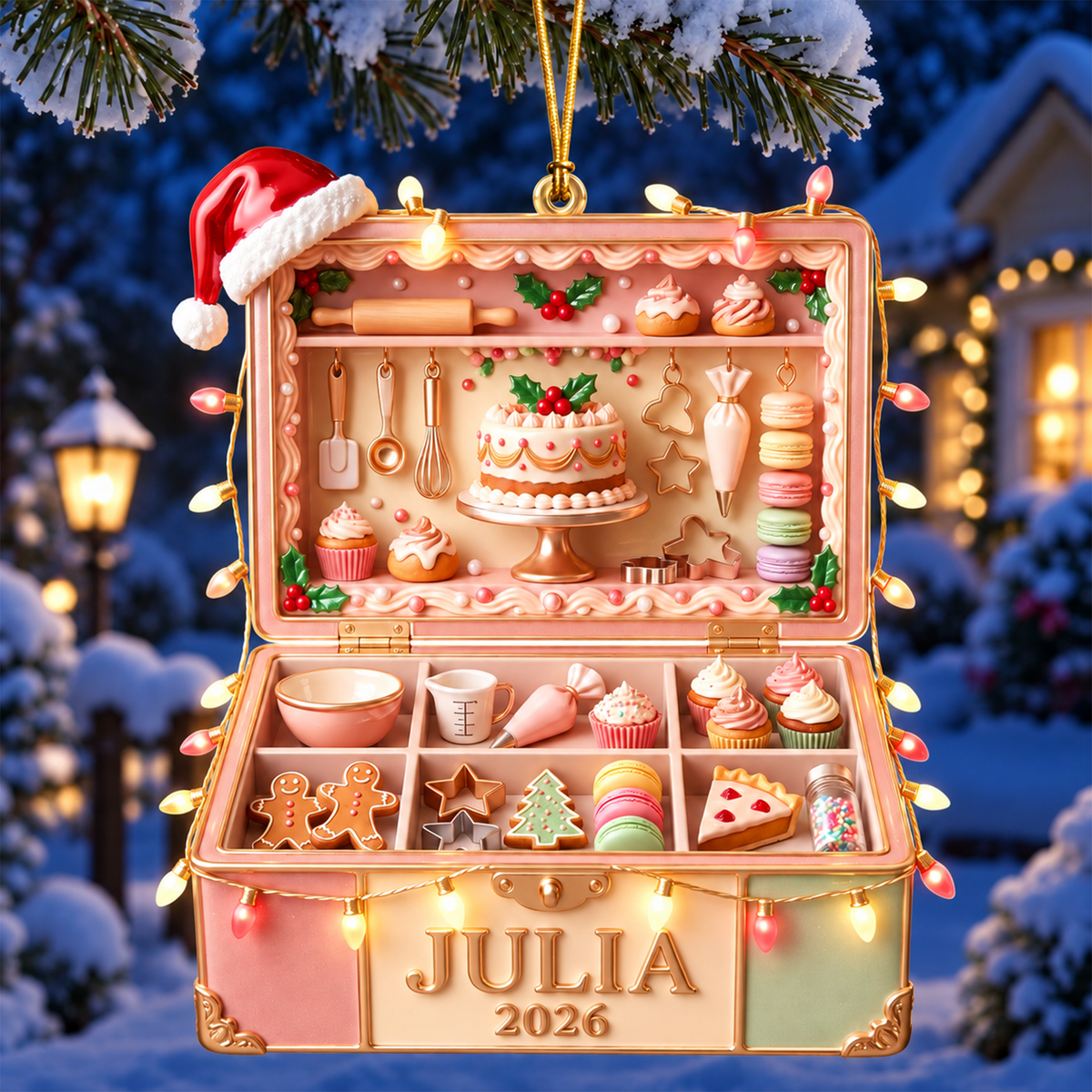 Santa's Favorite Baker Ornament - Personalized Gifts For Bakers 10PGQN141026-Homacus