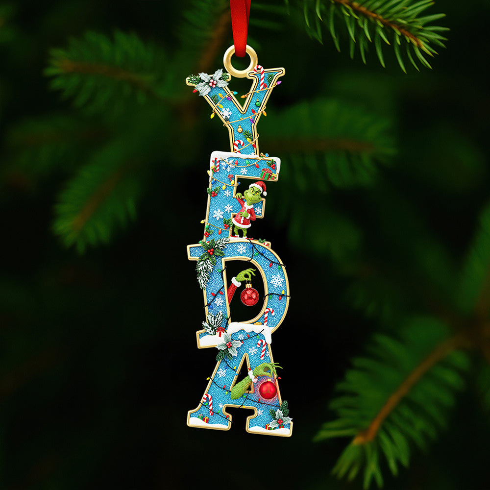 Funny Alphabet Tree Ornament Personalized Christmas Gifts 03HUDT011125-Homacus