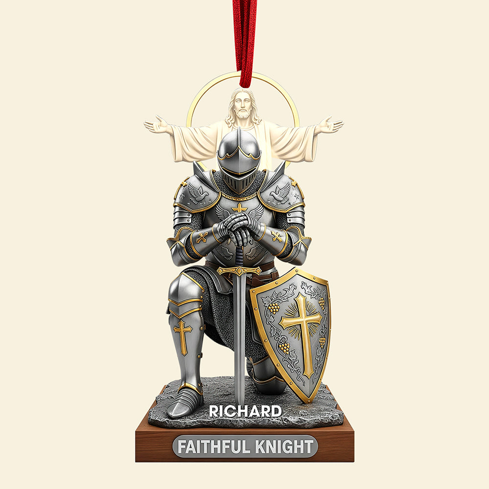 Faithful Knight Christmas Ornament– Personalized Gifts for Christian 04huqn120925-Homacus