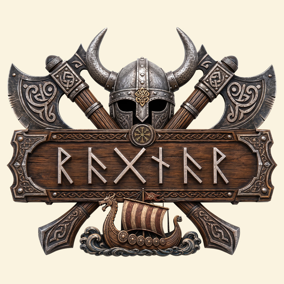 Viking Style Acrylic Sign - Personalized Gifts For Warriors 04NATN100726