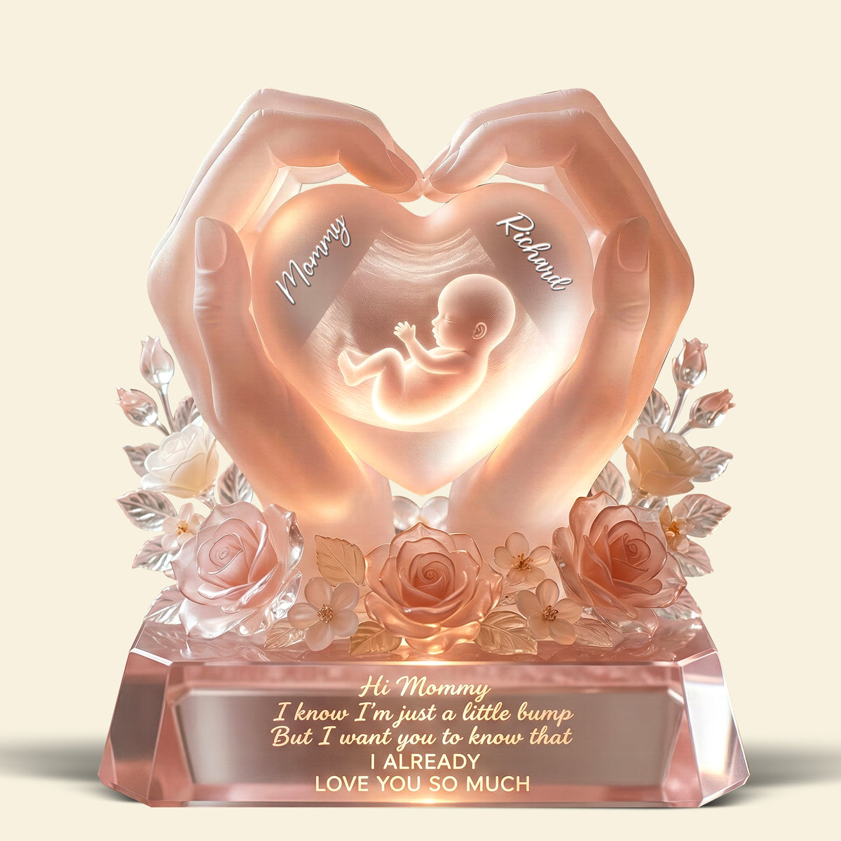 Baby Bump Love Mother Acrylic Plaque - Personalized Gifts For Mothers 01paqn030326-Homacus