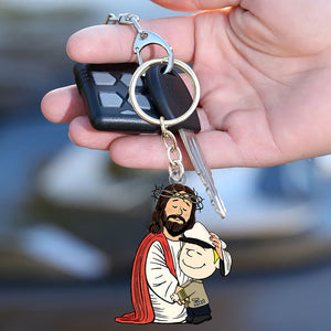 Personalized Gifts For Christians Keychain, Jesus Christ Support Your Job 02qhqn160125hg-Homacus