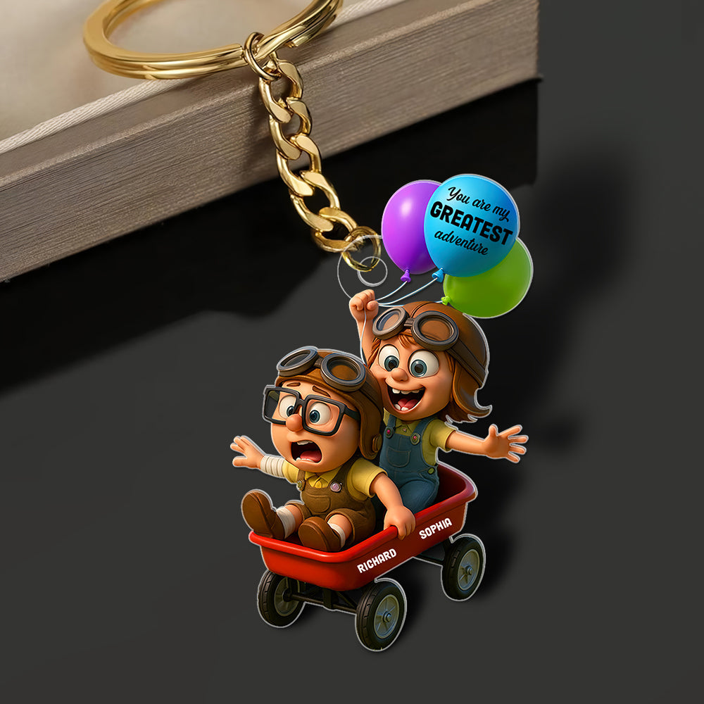 Festive Adventure Ride Keychain – Personalized Gifts For Couple 04toqn270525-Homacus