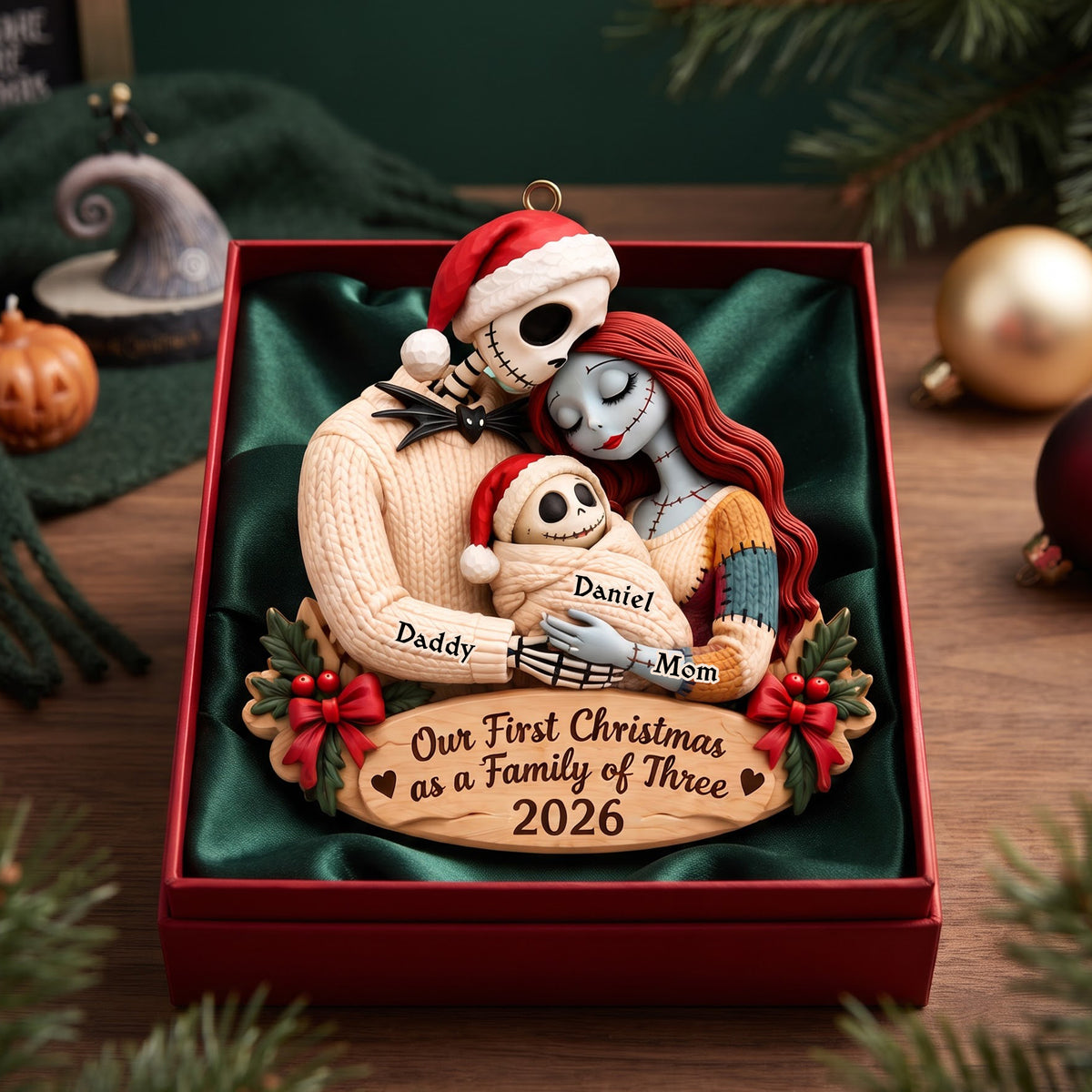Our First Christmas Ornament - Personalized Gifts For Family 01TYLU231026-Homacus
