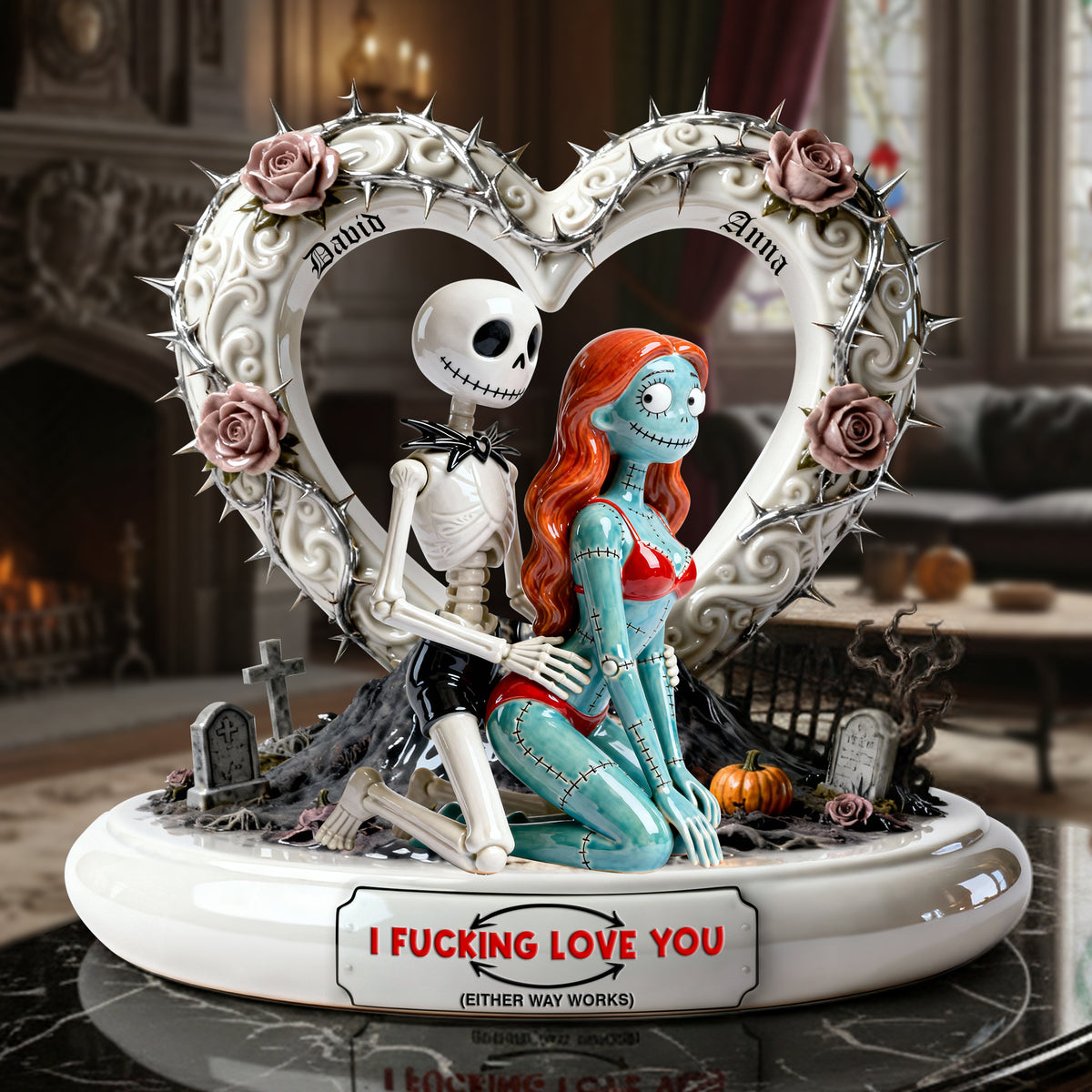 Cheeky Couple Acrylic Plaque - Personalized Gifts For Horror Couple Plaque 04OHLU291225-Homacus