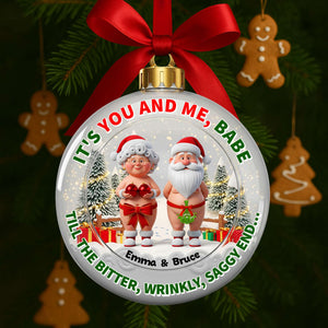 Grumpy Couple Christmas Ornament - Personalized Gift For Couple 04NALU200825-Homacus