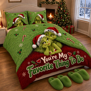 You Are My Favorite Thing To Do Quilt Bed Set - Personalized Gifts For Couple 07nalu170926