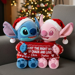 Couple In Cute Sweater Shaped Pillow - Personalized Gifts For Couple 03QHLU121125-Homacus