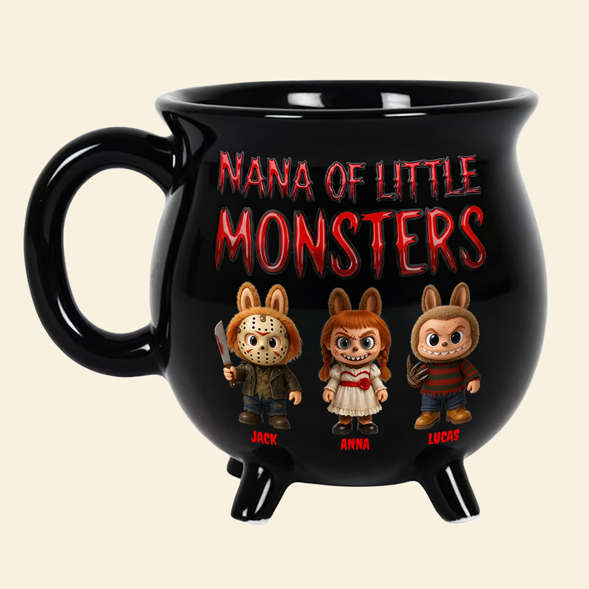 Mom Of Little Monsters Personalized Halloween Gifts For Mom Cauldron Mug 02natn280825-Homacus
