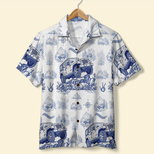 Gifts For Off-road Lovers, Vintage Toile Blue Pattern 02QHTN110625-Homacus