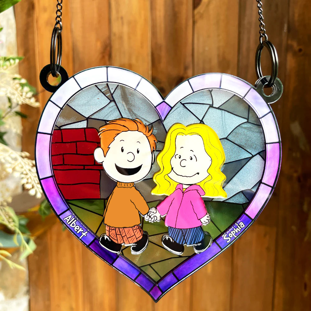 Couple Suncatcher Ornaments - Personalized Gifts 01QHQN230424DA-Homacus