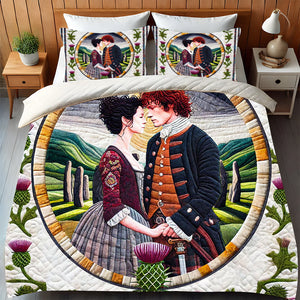 Personalized Gifts For Couple Quilt Bed Set, Standing Stones & Thirtles 03QHMH140125-Homacus