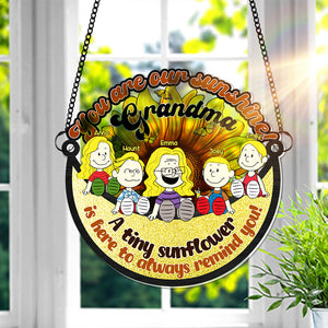 Personalized Gifts For Grandma Window Hanging Suncatcher, Adorable Sunshine Grandkids 05KALU100325PA-Homacus