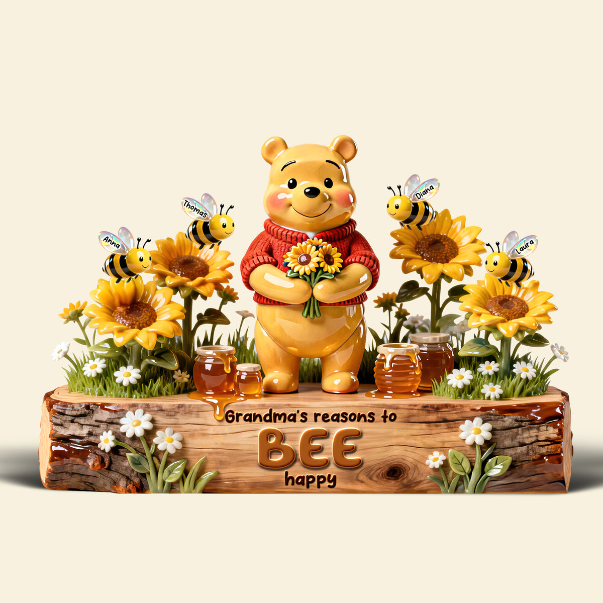 Grandma’s Little Bees Acrylic Plaque - Personalized Gifts For Grandmas 04OHQN110226-Homacus