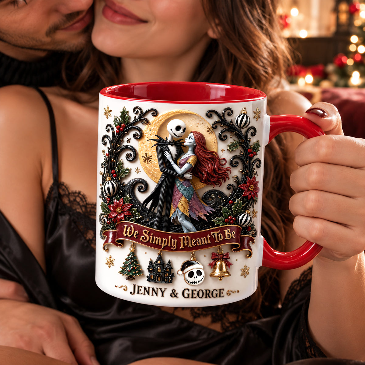 Simply Christmas Couple Coffee Mug - Personalized Gifts For Couple 02PALU191026-Homacus