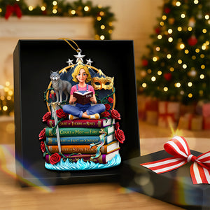 Fantasy Reading Christmas Ornament - Personalized Gifts For Book Lovers 02huqn181025-Homacus