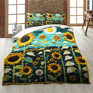 Personalized Gifts For Sunflower Lovers Quilt Bed Set 06HUMH200125-Homacus