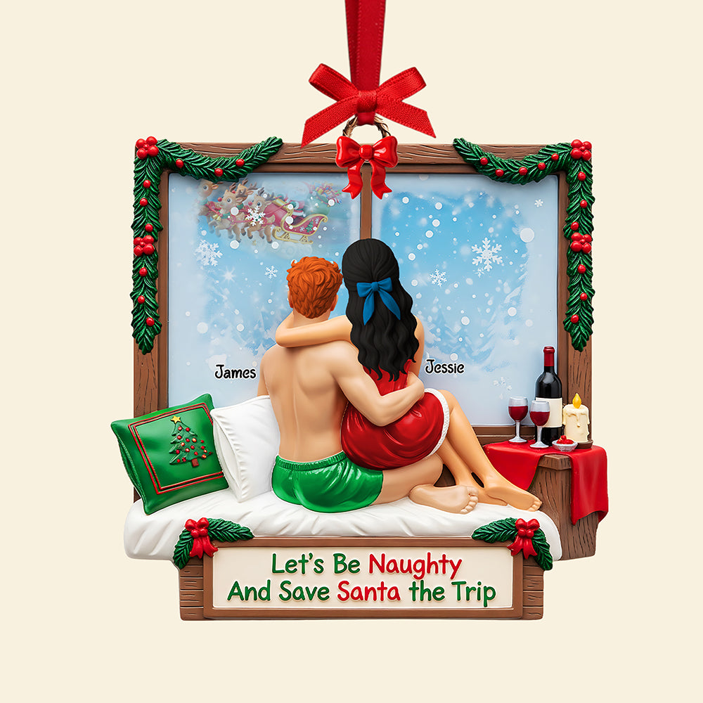 Naughty Bed Couple Ornament - Personalized Gifts For Couple 01huta110925-Homacus
