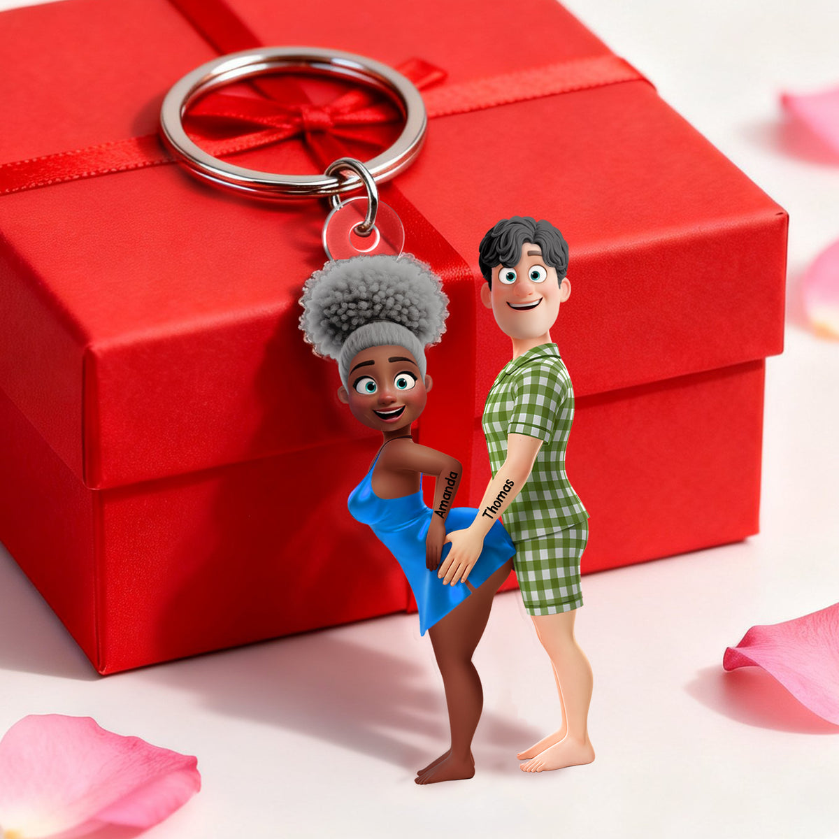 Sassy Couple Keychain - Personalized Gifts For Couple 01ohlu240126-Homacus