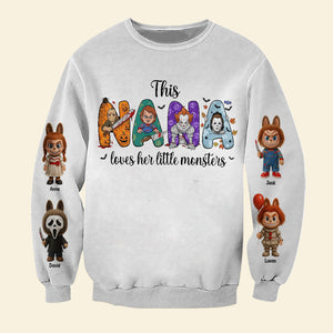 Horror Nana With Little Monsters Shirt Personalized Gifts For Grandma 01natn260725-Homacus