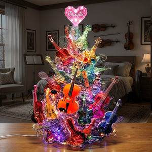 Sparkle Violin Pile Light Box - Personalized Gifts For Violinist & Violin Lovers 07QHLU281125-Homacus