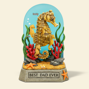 Seahorse Dad Plaque - Personalized Gifts For Dad 02qhpu100525-Homacus