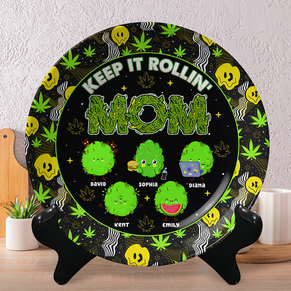 Personalized Gifts For Mom Ceramic Round Plate 021toqn210325-Homacus
