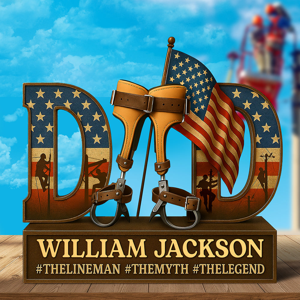 Hero Lineman Dad Acrylic Plaque - Personalized Gifts For Dad 03qhqn090525-Homacus