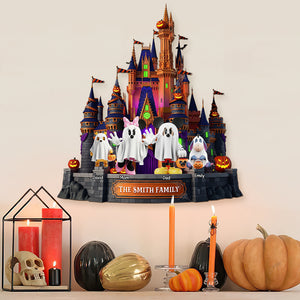 Spooky Family Wood Sign - Personalized Halloween Gifts For Family 03naqn090825-Homacus