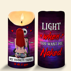 Personalized Funny Horror Gifts For Couple LED Candle 03natn100725-Homacus