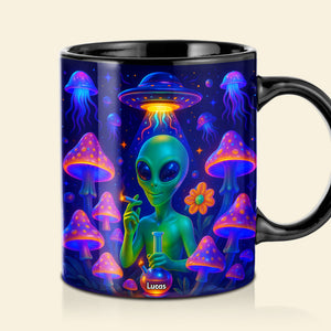 Smoking Alien Mug - Personalized Gifts For Weed Lovers 01totn100625-Homacus