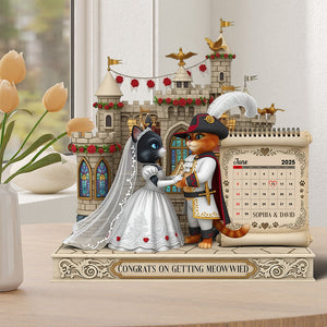 Cat Couple Wedding Acrylic Plaque - Personalized Gifts For Couple 05tgqn300525-Homacus