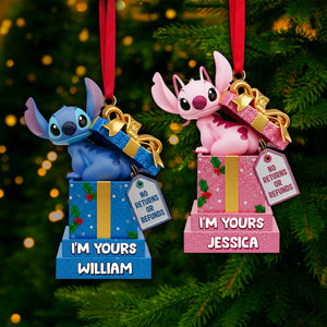 Funny Alien Couple Ornament - Personalized Christmas Gift For Couples 01HYLU230925-Homacus