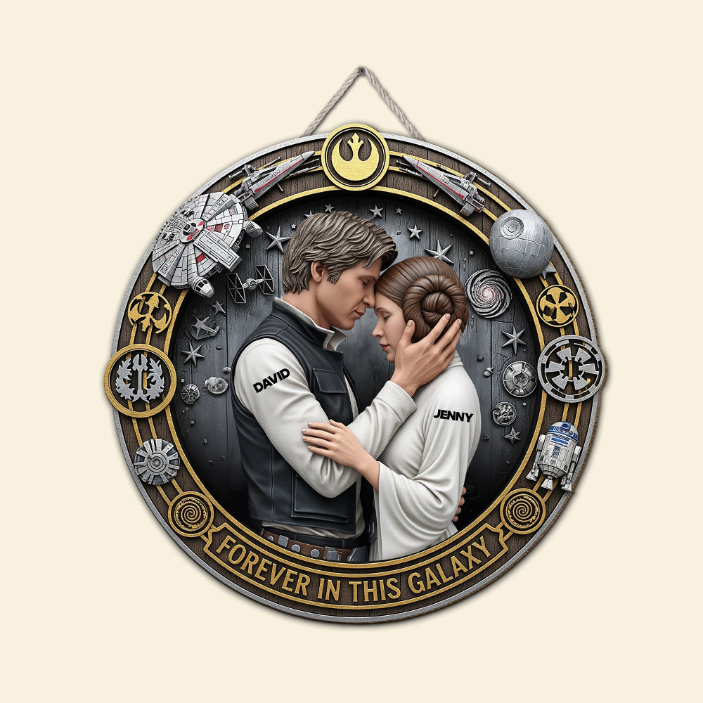 Galactic Love Personalized Gifts For Couple Wood Sign Forever In This Galaxy 01ohtn170725-Homacus