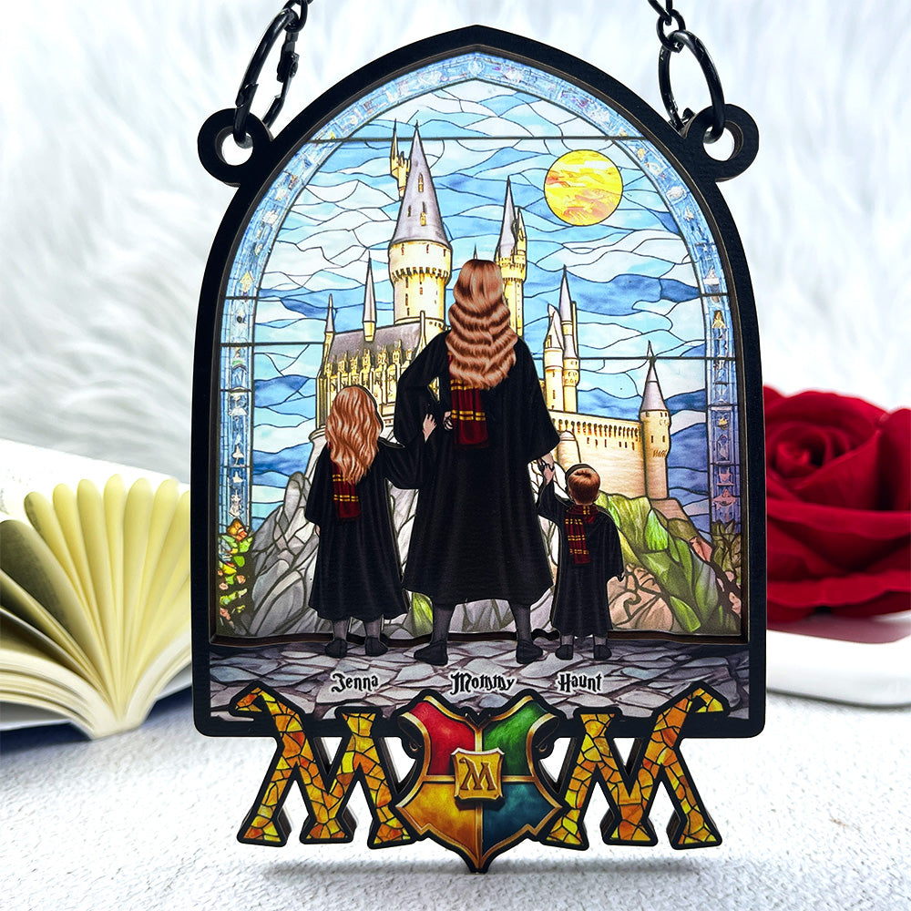 Personalized Gifts For Mom Window Hanging Suncatcher Ornament Mother's Day Wizard Mom 04HULU270325TM-Homacus