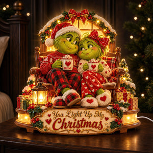 You Light Up My Christmas Acrylic Light Box - Personalized Gifts For Couple 01PGDT261026-Homacus